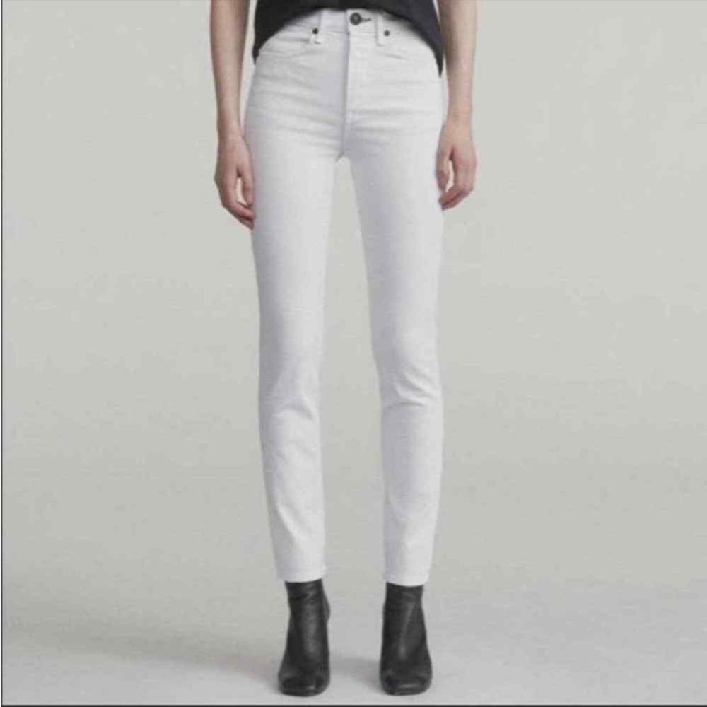 Rag and bone white neutral cate mid-rise skinny